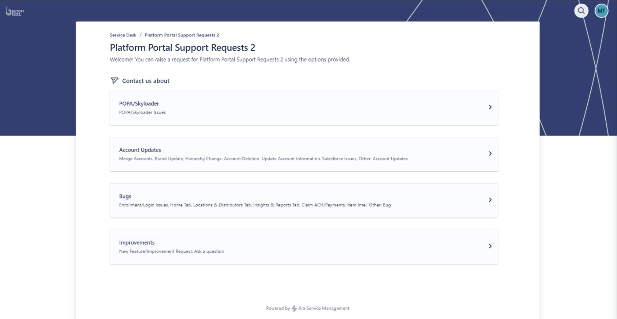 Support portal before and after redesign